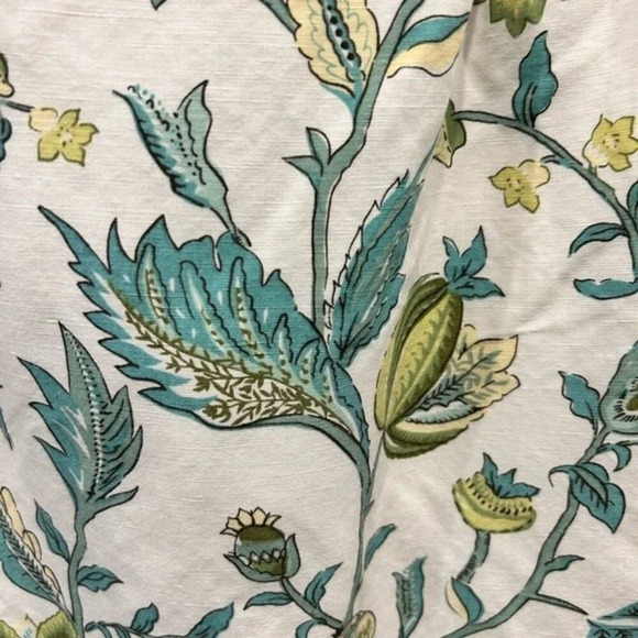 Ann Taylor Loft Green Floral Linen Blend A-Line Skirt Size 4 - Picture 7 of 8